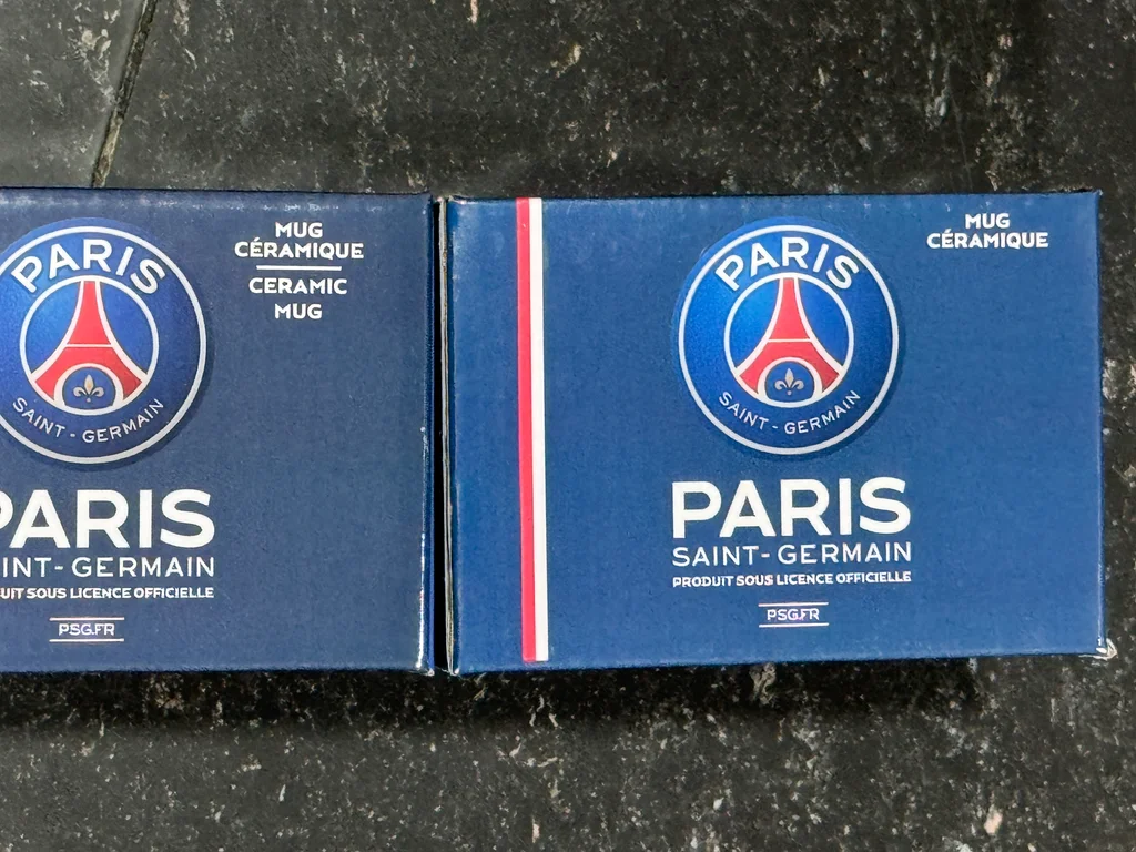Lot de 2 mugs PSG – Mbappé & Kolo Muani – Bleu / Blanc / Rouge – photo 5